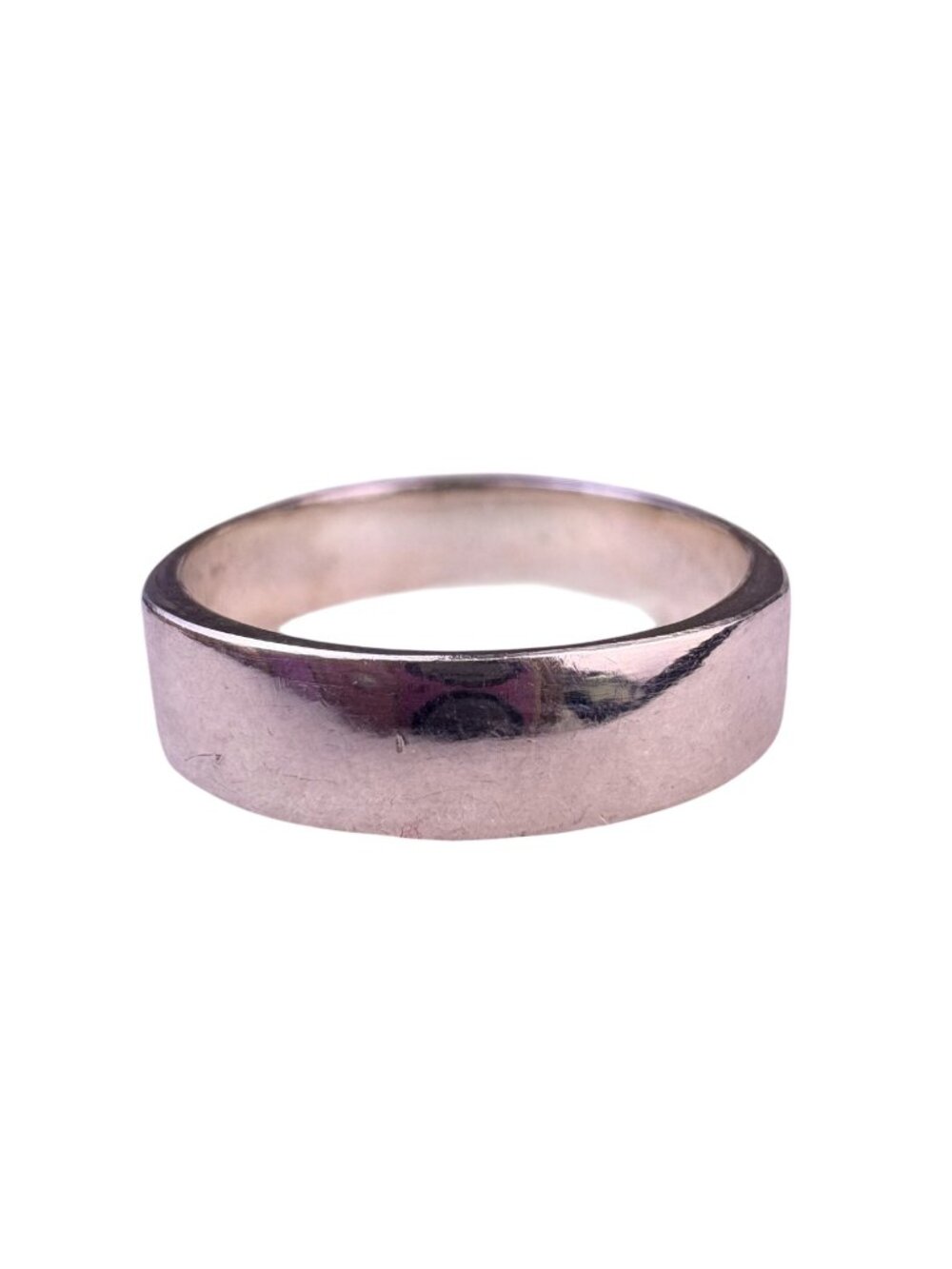 Sterling Silver 925 Womens Band Ring High Polish Finish Flat Design Size 9